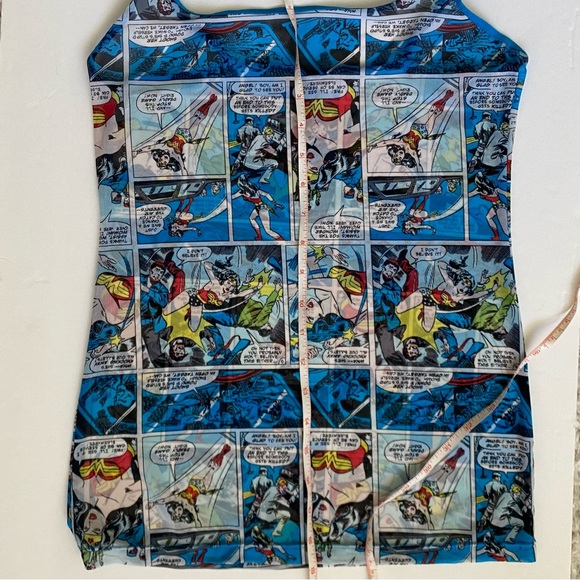 3/$12 ✅ Wonder Woman DC Comics Sheer Blue Cami Tank Juniors S/M - Picture 11 of 11